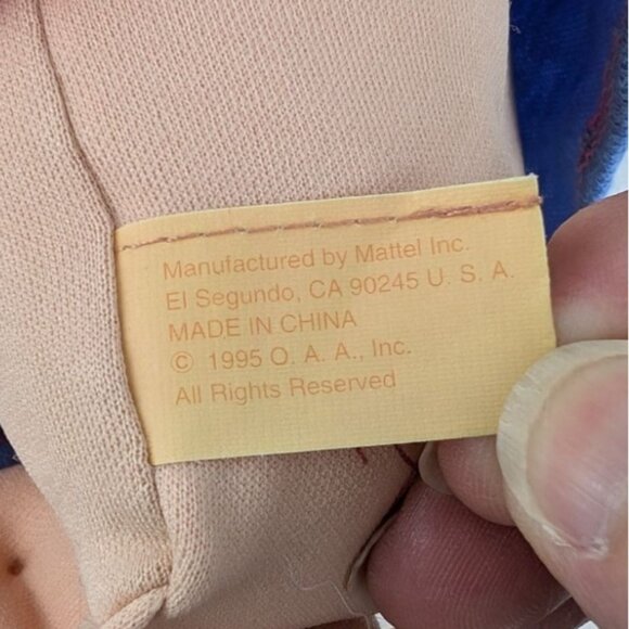 Mattel Cabbage Patch Kids Baby Girl Doll Red Hair Blue Eyes Giggles Vtg 1995 - Picture 6 of 9